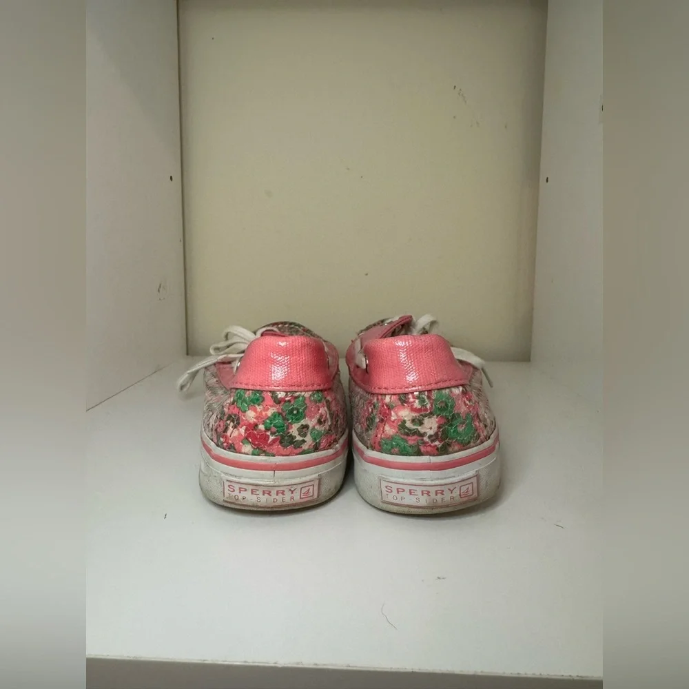 Sperry Shoes women’s size 7.5 Sequin Floral Pink Green